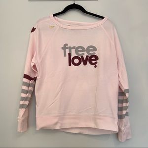pink free city x GAP long sleeve - SIZE XS, loose fit with free city details